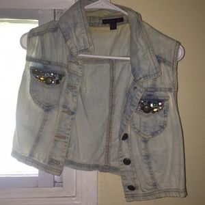 Crop jean jacket